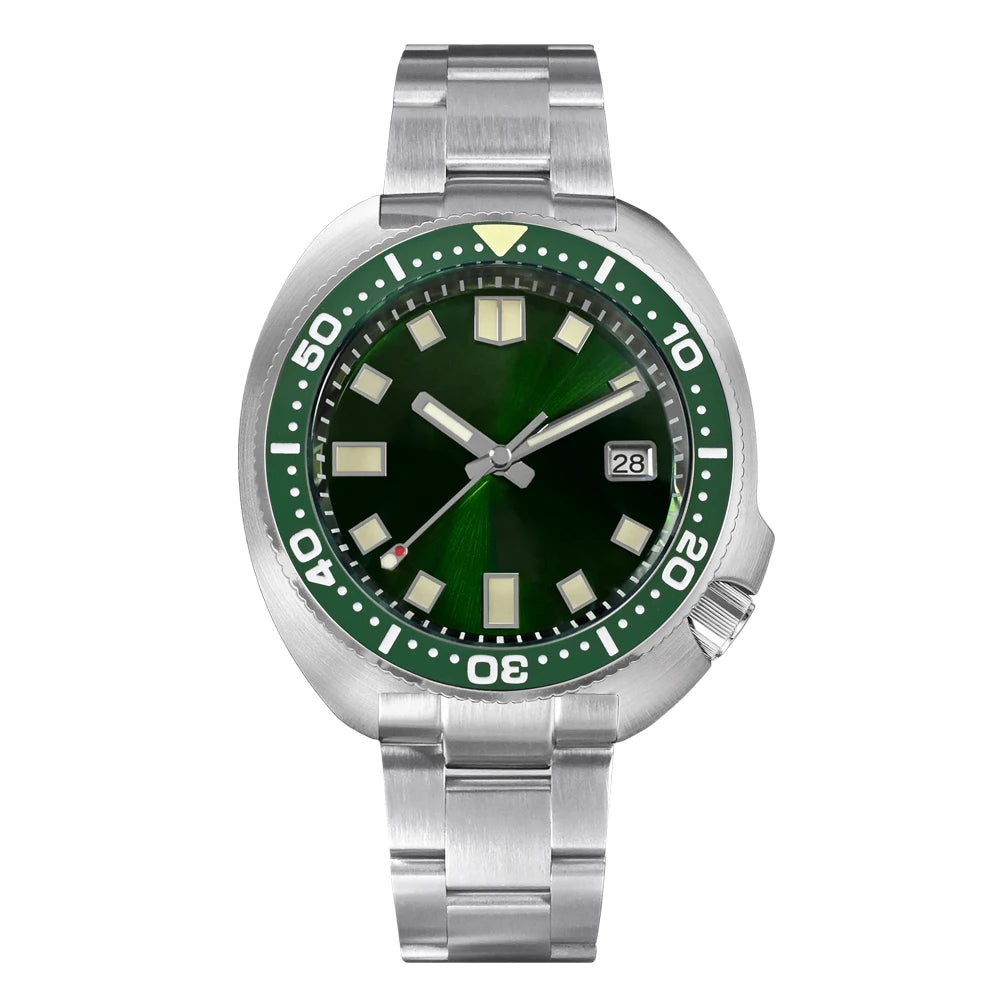 San Martin Turtle Men Diver Watch 44mm NH35 Automatic Mechanical Wristwatch Sapphire Waterproof 200m Luminous Relojes SN0047