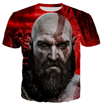 2023 Hot Game God of War 3D Printed T-shirt Men Women Summer Fashion Casual Oversized Streetwear T Shirt Cool Tops Tees