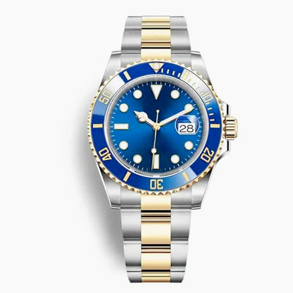 New High Quality Luxury Premium Men's Watch with Mechanical Winding Strap 904L Stainless Steel Black Blue Waterproof