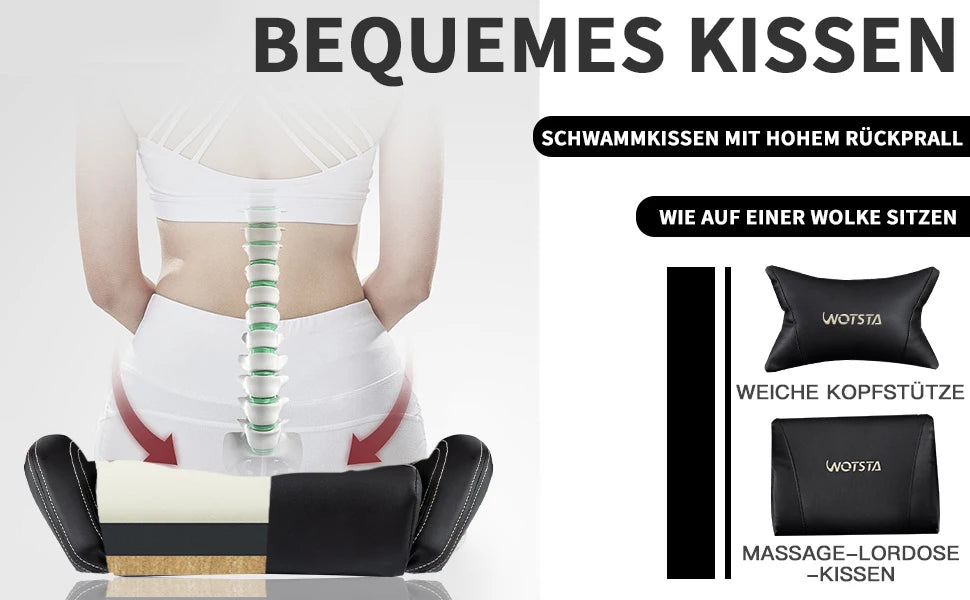 WOTSTA Gaming Stuhl Ergonomisch Gaming Chair Bürostuhl mit Fußstütze Racing Computerstuhl Höhenverstellbar Gepolstert Computerst