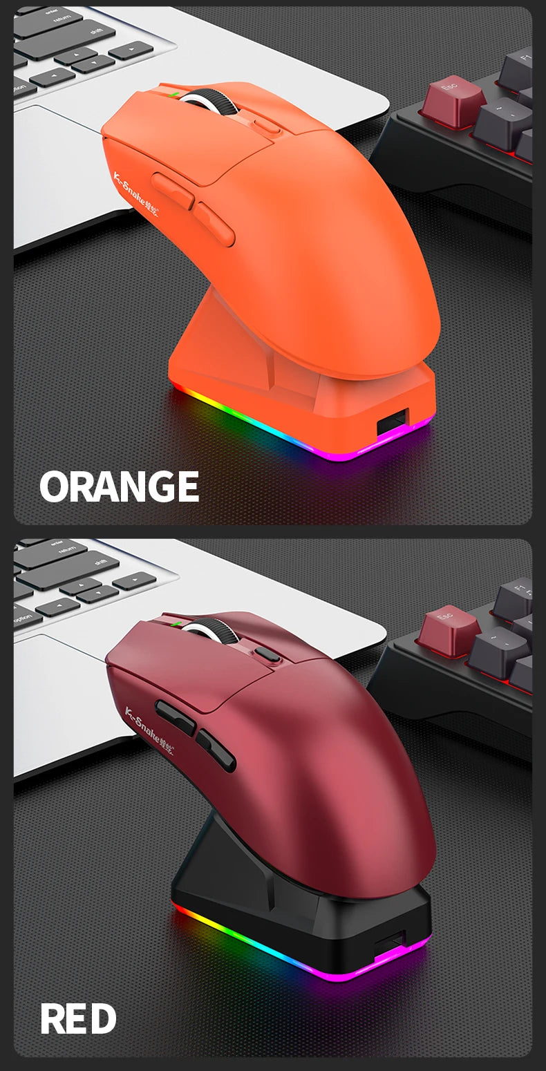 K-Snake X11 Bluetooth wireless mouse three-mode e-sports PAW3311 laptop desktop office game RGB magnetic charging