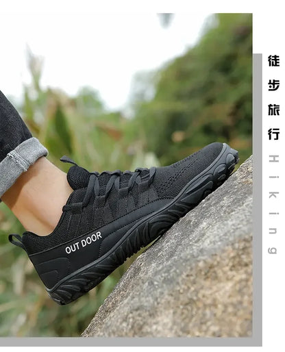 Simple Men's Shoes Lightweight Hiking Sports 2025 Wide Toe Barefoot Shoes Multifunctional Casual Mesh Breathable Walking Shoes