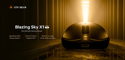 ATK Blazing Sky X1 V2 Series Wireless Mouse Dual Mode Paw 3950ultra 8k Return Rate Custom Ergonomics E-Sport Gaming Ofiice Mouse