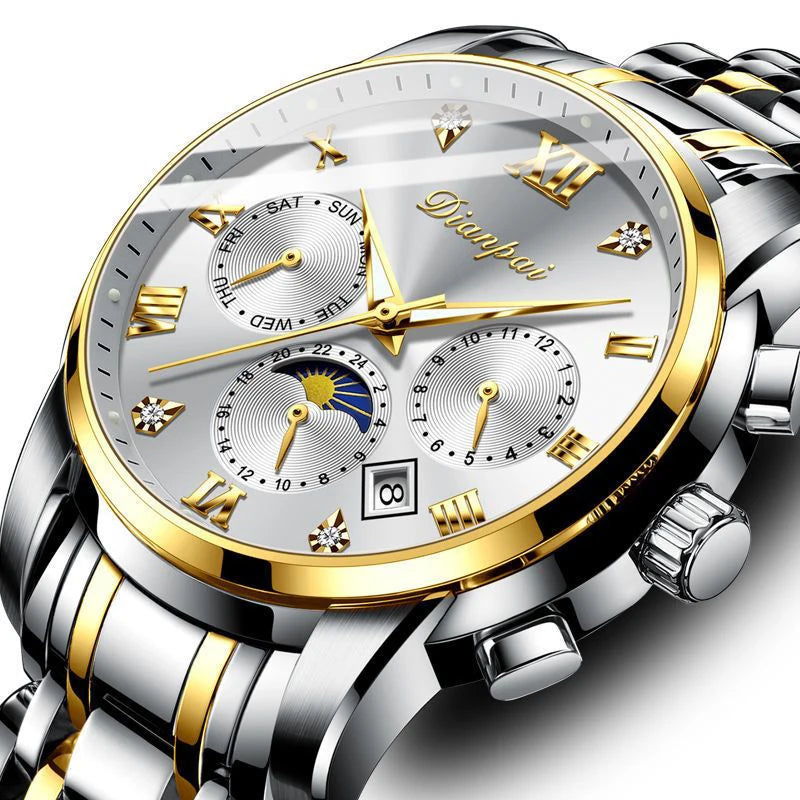 Orologio meccanico automatico da uomo Dianpai – Modello di lusso, impermeabile, multifunzione, dotato di display luminescente, dal design alla moda.