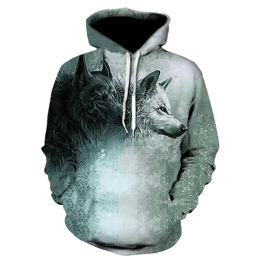 Ferocious Wolf Head Anime Sweatshirt 3D Printed Hoodies Men/Women Fashion Clothing Harajuku Kids Men's Coat