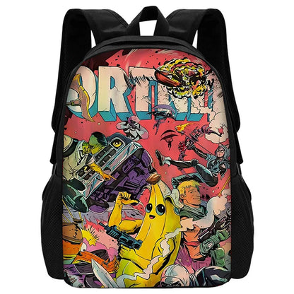 Trendiger FortniteS Kinderrucksack für Jungen und Mädchen, Schüler-Geburtstagsgeschenk, unisex, langlebiger Schul- und Campingrucksack