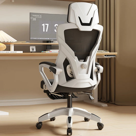 Ergonomic Reclining Seat, Comfortable Office Chair, Household Computer Chair, Student Dormitory, Gaming Chair with  Footrest