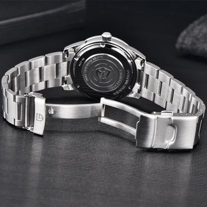 Orologio da uomo PAGANI DESIGN 40 mm, movimento al quarzo giapponese TMI VH31, stile lusso/business, vetro zaffiro, acciaio inossidabile 316L, impermeabile fino a 100 m