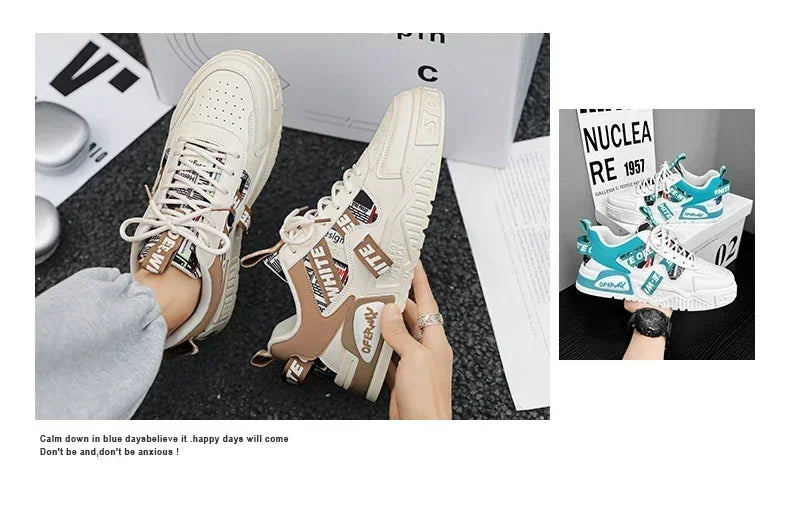 Skateboard Heren schoenen Zomersneakers Leer Casual Mode Outdoor Hardlopen Sport Wandelen Tennis Platform Designer Luxe