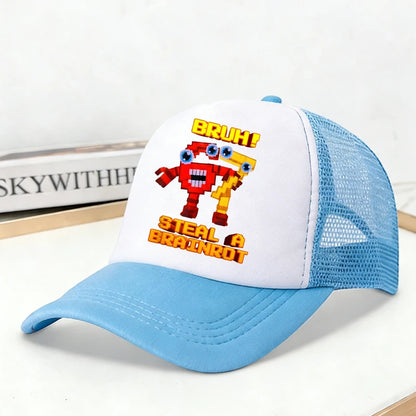 Steal A Brainrot Mesh-baseballpetten Cartoon 67 Six Seven Sportpetten voor volwassenen en kinderen Jongens Meisjes Zomer Outdoor Zonneklep Petten