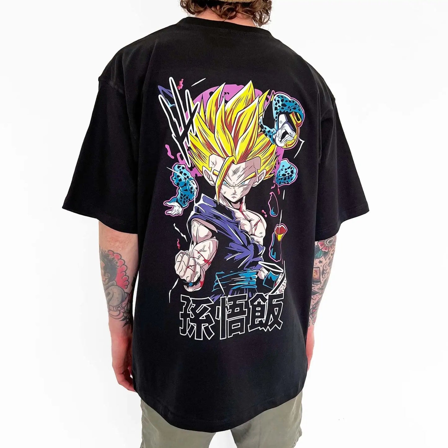 T-shirt in cotone a maniche corte con stampa Dragon Ball Z Son Goku Vegeta, per uomo e donna, stile Harajuku Y2K vintage, streetwear estivo