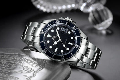 Automatic Mens Watch Mechanical Movement Stainless Steel Gold Silver Green Red Dial Date Strong Luminous Luxury Watches
