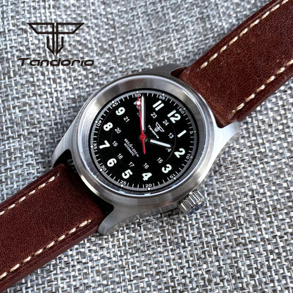 Tandorio 36mm Fashion 20BAR automatische Taucher- und Pilotenuhr für Herren und Damen, NH35/PT5000/Miyota8215 Uhrwerk, Saphir-Armbanduhr, grüne Leuchtmasse