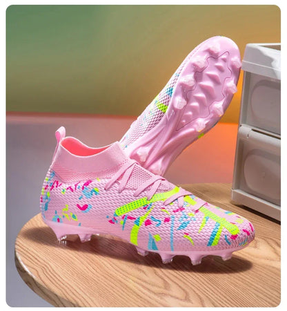 Nouvelles chaussures de football pour hommes, baskets de football pour terrain gazonné, chaussures de football d'extérieur, chaussures d'entraînement professionnelles, chaussures de sport antidérapantes, ultralégères,