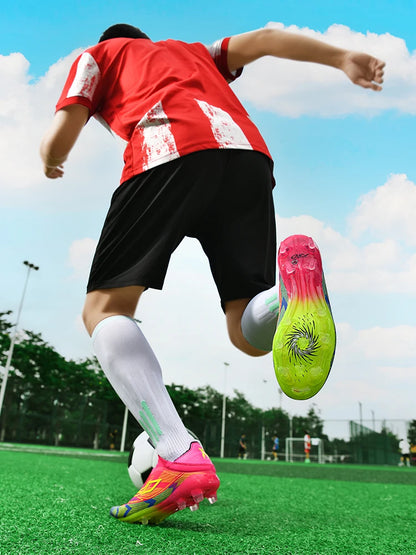 Botas de fútbol para hombre New Society para césped, tenis deportivos para adulto, transpirables y ultraligeras, zapatillas de fútbol para exteriores