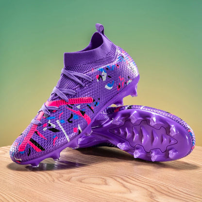 Nouvelles chaussures de football pour hommes, chaussures d'entraînement professionnelles, chaussures de football, baskets de match, chaussures de sport pour l'extérieur sur gazon, antidérapantes, ultralégères, unisexes