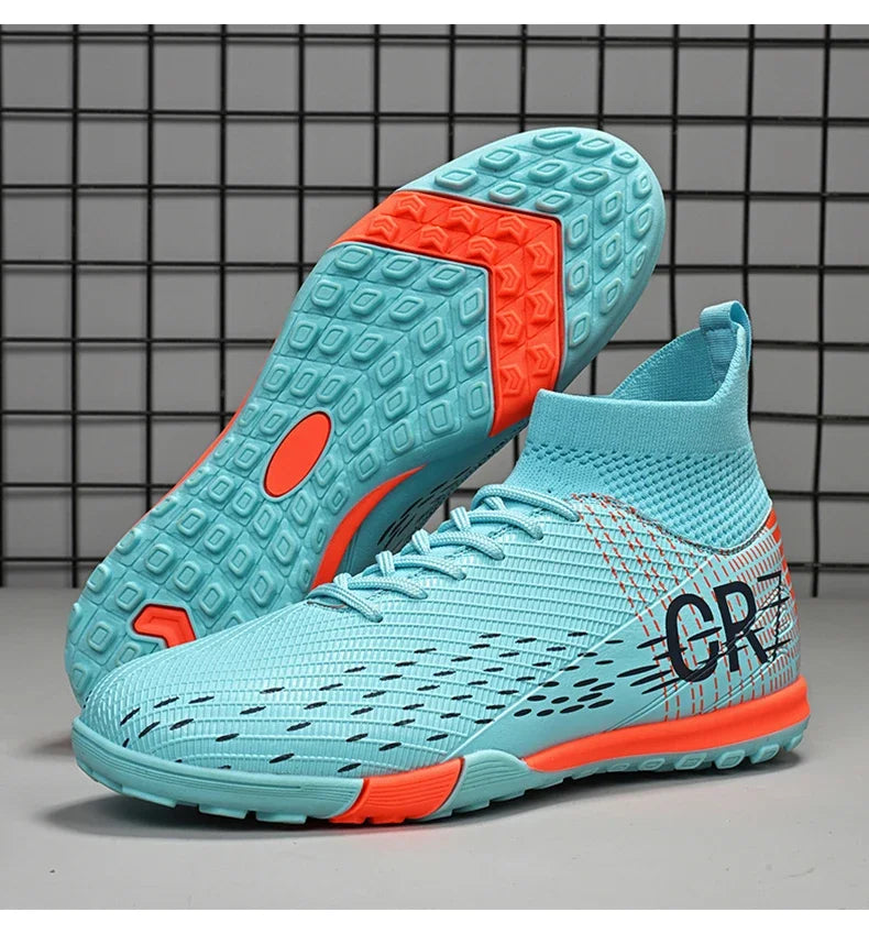 Nouvelles chaussures de football pour hommes, crampons pour terrain en herbe, baskets, chaussures de football de haute qualité, antidérapantes, montantes, pour futsal, matchs en salle, best-seller FG/TF