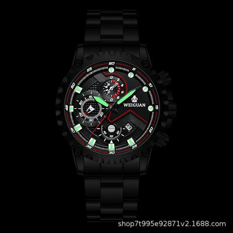 Montre Black Samurai pour homme, étanche, luminescente, personnalisée, tendance, professionnelle, de luxe, à porter au quotidien