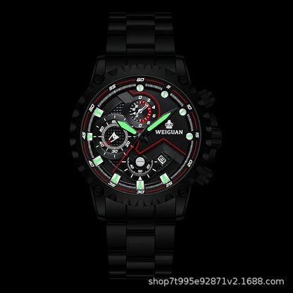 Montre Black Samurai pour homme, étanche, luminescente, personnalisée, tendance, professionnelle, de luxe, à porter au quotidien