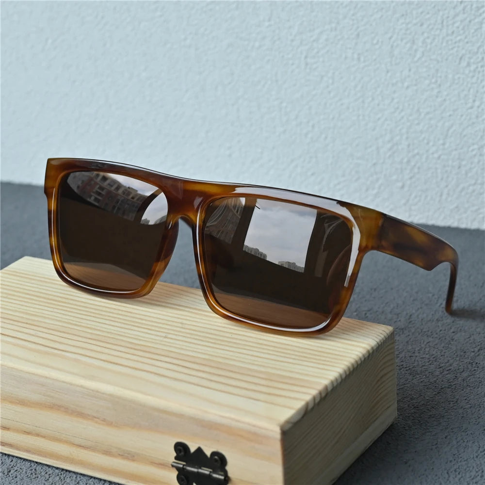 Vazrobe 165mm Oversized Black Polarized Sunglasses Men Large Huge Sun Glasses for Male Flat Top Steampunk Big Large Face