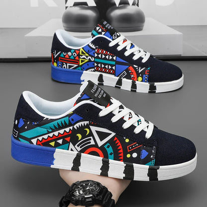 YRZL Skateboard Shoes Men Canvas Sneakers Casual Breathable Walking Shoes Lightweight Flat Shoes for Men Street Trend Sport Shoe