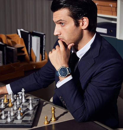 Orologio da uomo SAPPHERO – Orologio al quarzo di lusso, impermeabile fino a 50 m, dotato di un meccanismo importato e di una cassa in acciaio inossidabile – Un’idea regalo ideale per l’uomo.