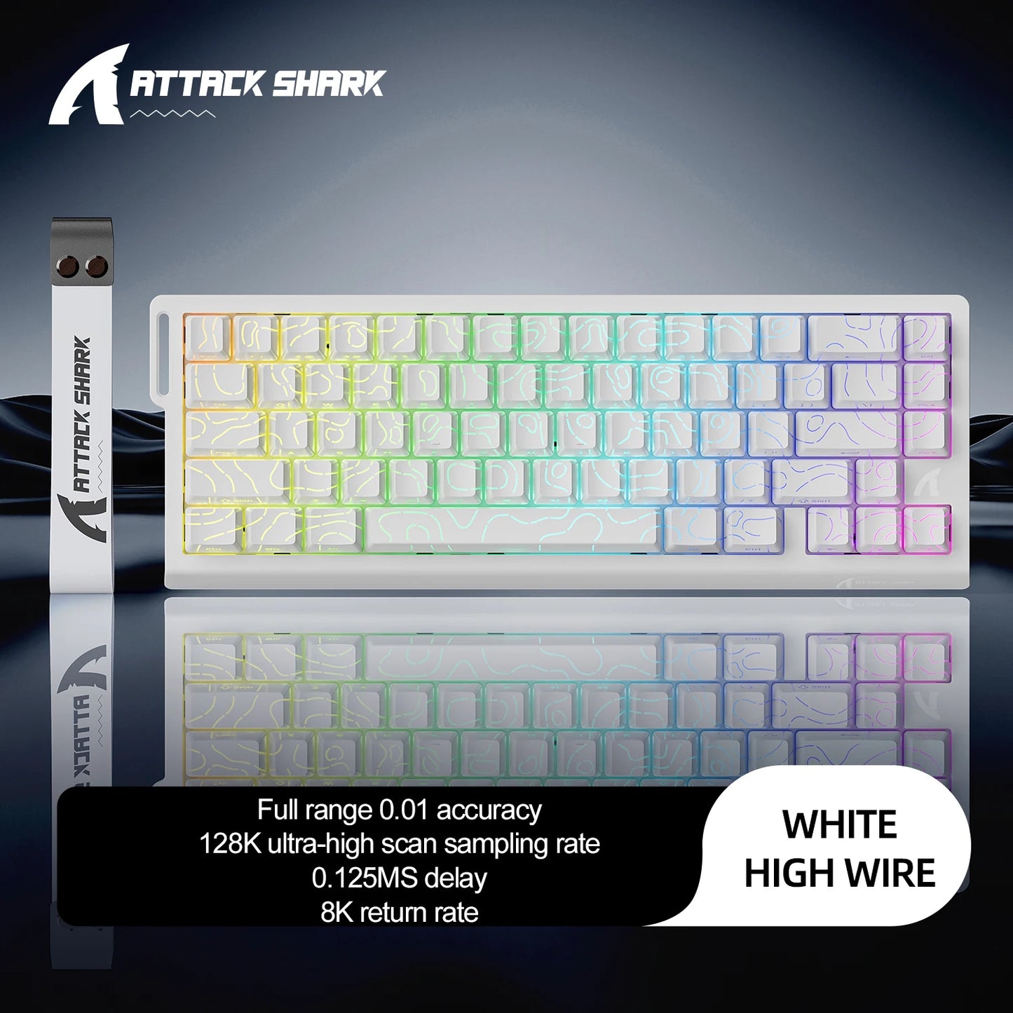 ATTACK SHARK X68HE X68Pro He Magnetic Mechanical Keyboard for Pro Gaming 0.01mm Rapid Trigg 8000Hz SOCD/Rs 0.125ms 128K Rate