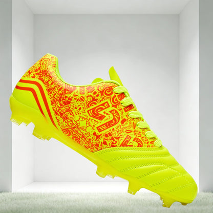 Chaussures de football unisexes pour hommes AG/FG, crampons légers en PU à haute adhérence pour l'entraînement sportif sur gazon extérieur