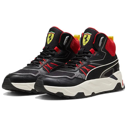 Chaussures de course à tige haute Puma Scuderia Ferrari, modèle tendance, antidérapantes, durables, noires, 308576-01.