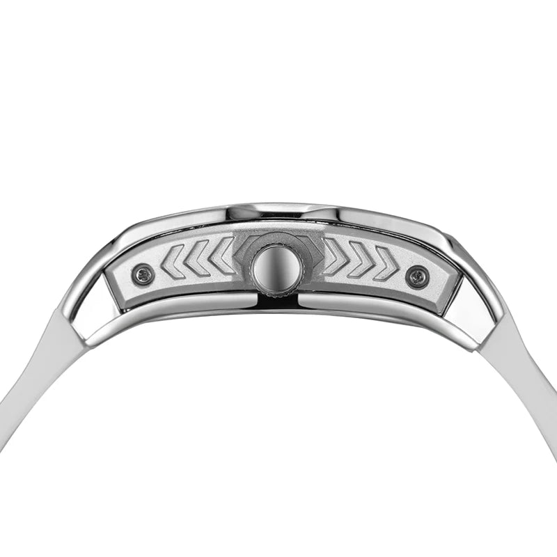 SKROX Designer Luxury Moon Phase Toubillon Automatic Movement Mechanical Clock High Quality Waterproof Silicone Men's Watches