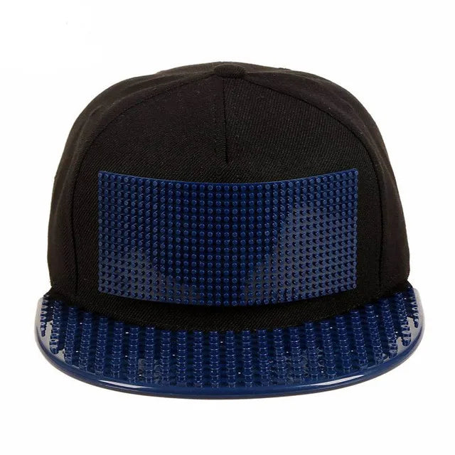 Cartoon Patchwork Baseball Caps DIY Blocks Snapback Hats Hip Hop Hat for Men Women Detachable Pixels Dad Hats Cap Kids Adults