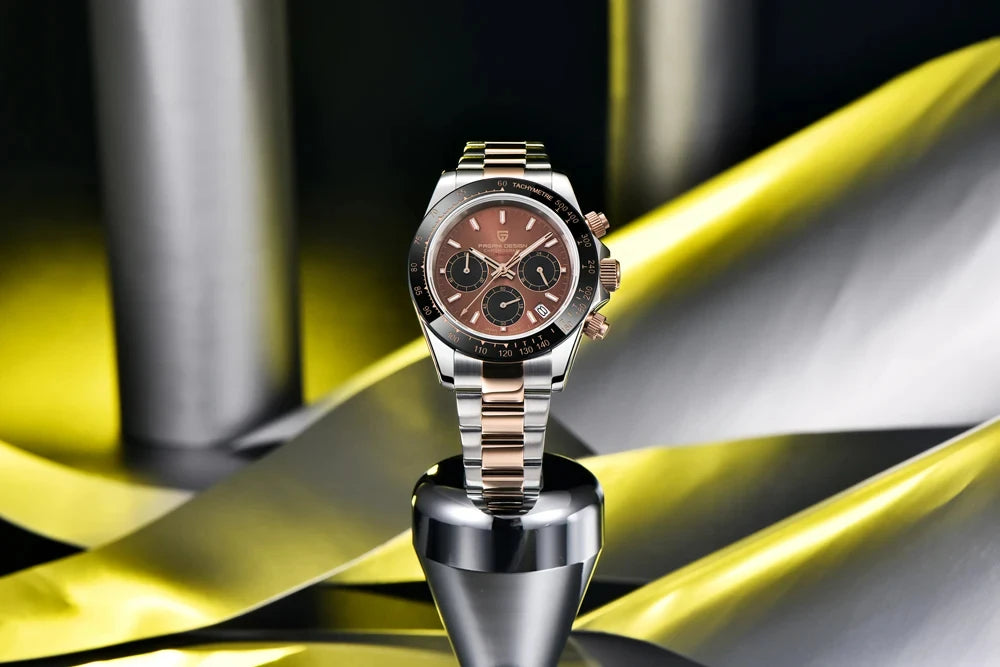 Orologio cronografo da uomo PAGANI DESIGN – Orologio da polso al quarzo di lusso, luminescente e impermeabile.