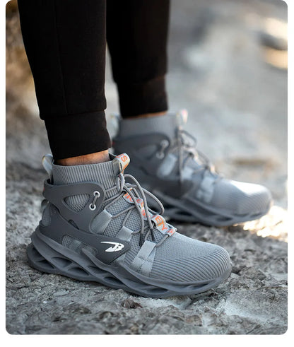 Chaussures de sécurité à boucle indécontractée pour hommes, bottes de travail pour hommes, chaussures Parker en acier, baskets de travail anti-crevaison, chaussures de travail pour adultes, 2026