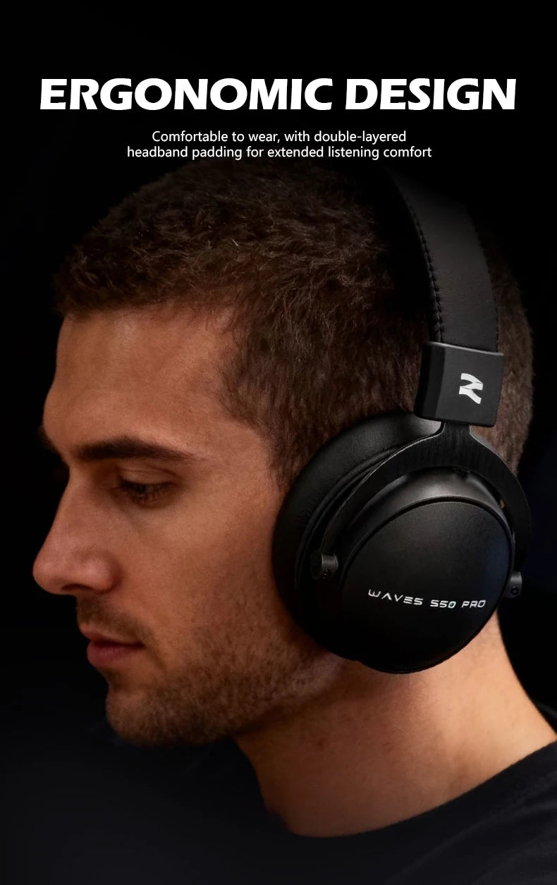 TALOMEN W550x Corded Studio Headphones Stereo Professional DJ Headphones Over-Ear Monitor Headphones with Detachable Cable