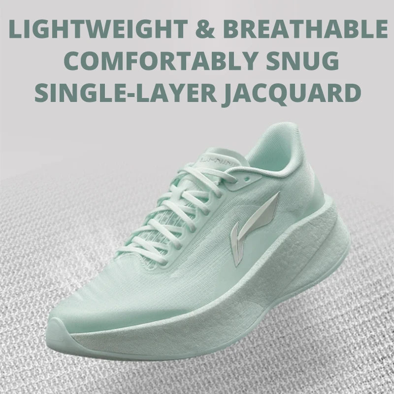 Li-Ning Women's CHAOYING Cushion Running Shoes BOOM Lightweight Rebound TEMPO BOUNSE Flexible LiNing Comfortable Sneaker ARBW008