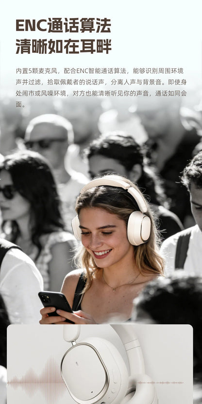 FiiO EH13 Headphones Over Ear Wireless Bluetooth Dynamic ANC Noise Reduction LDAC HiFi Audio Long Battery Life Game Headset Gift