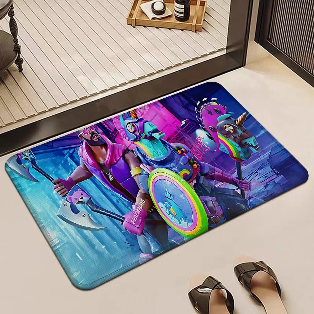 Capacho de Entrada Fortnites, Jogo Popular, Tapete Antiderrapante para Cozinha, Sala de Estar, Varanda e Casa de Banho, Tapete de Chão
