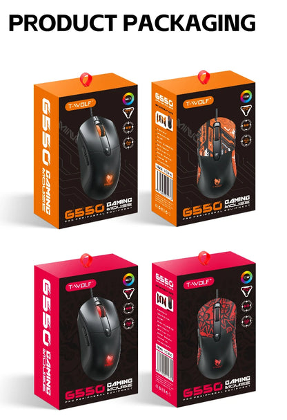 2026 Wired Gaming Mouse Cute Personalized Anti Slip Sticker 6-Key Office Mouse Suitable For Desktop And Laptop Computers NEW HOT