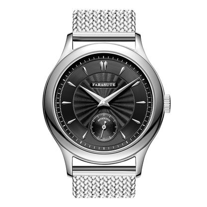 FARASUTE Retro Hangzhou Customized Movement Automatic Mechanical Watch Men Sapphire Stainless Steel Small Second Hand Wristwatch