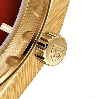Orologio da uomo di lusso PAGANI DESIGN – Edizione limitata, vetro zaffiro, quadrante rosso, acciaio inossidabile, impermeabile – PDYS020