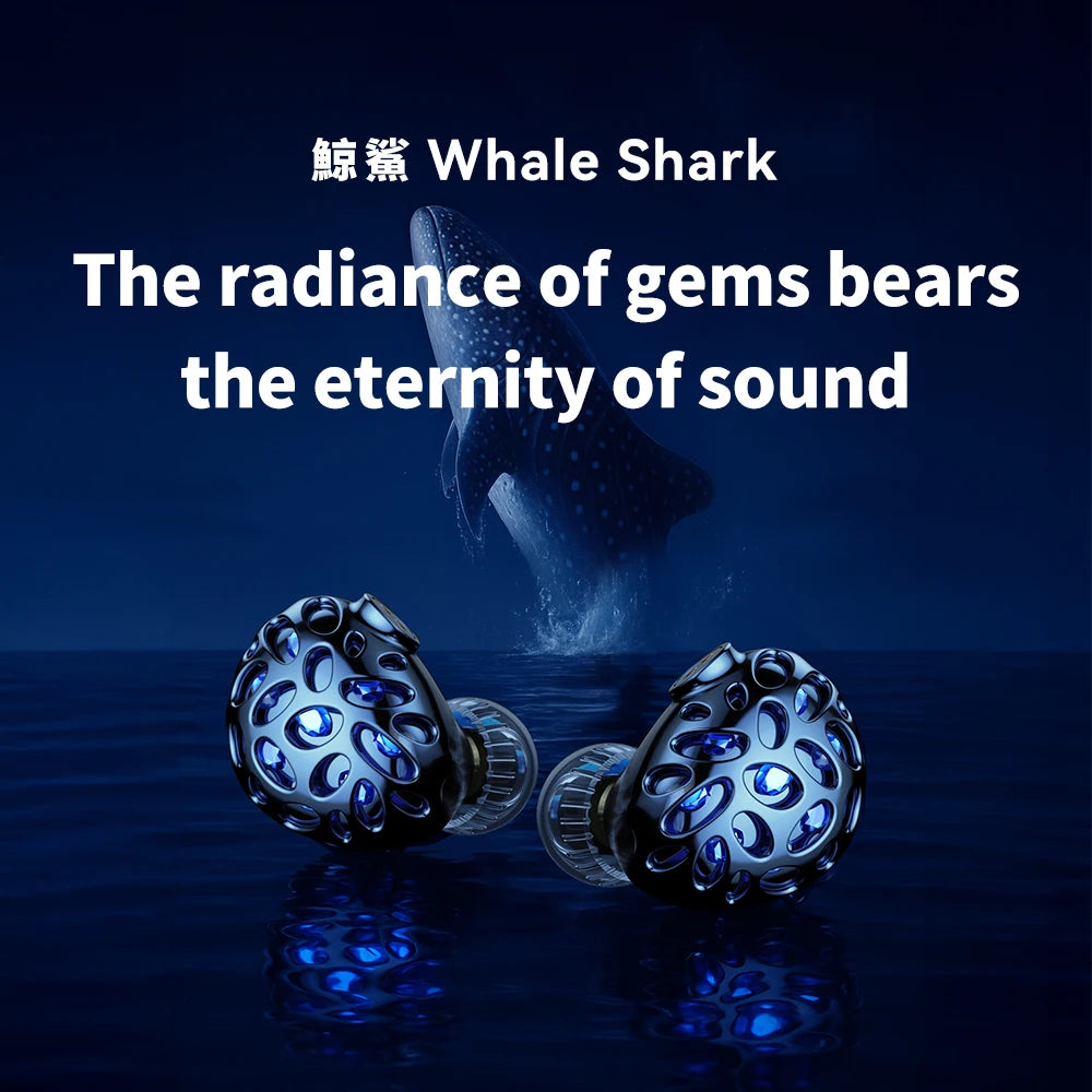 TRN Whale Shark Hybrid Earphones Triple Dynamic + Planar  In-Ear Monitors headphones