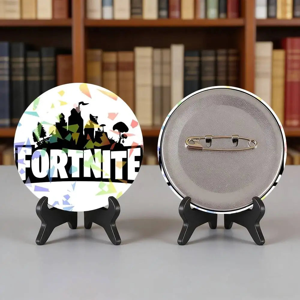 Game F-Fortnite Logo Printing For Laser Badges Pin On Backpack Clothes Hat Brooch Decoration Art Gifts