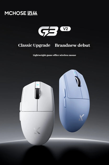 MCHOSE G3 V2 Pro Wireless Gaming Mouse Tri-Mode Bluetooth 800mAh Rechargeable Lightweight Customized Ergonomics Esports Mouse