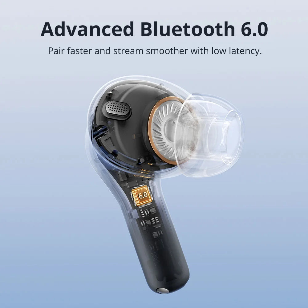Tronsmart Sounfii NC 2 Earphones Bluetooth Wireless Hybrid ANC Earbuds with Hi-Res Audio, 40H Playtime, 2026 NEW CHOICE