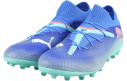 Chaussures de football Puma Future 7 Pro Sports Comfort Mg, bleu et vert, 107927-01