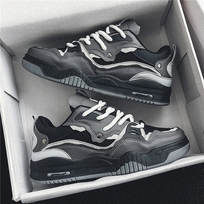 New Mesh Men's Casual Sneakers Comfortable Male Running Shoes for Men Lace-up Platform Skateboard Shoes Student Sports Sneakers