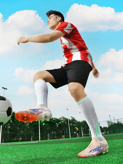 Botas de fútbol para hombre New Society para césped, tenis deportivos para adulto, transpirables y ultraligeras, zapatillas de fútbol para exteriores