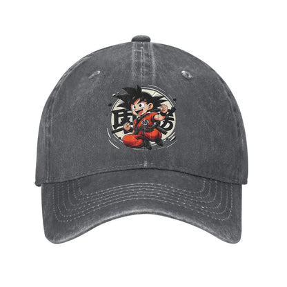 Goku Anime Dragon Ball Men Women Baseball Caps Distressed Denim Hats Cap Vintage Outdoor Running Adjustable Fit Headwear