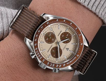 CADISEN Neue Herrenuhren Luxuriöse Quarz-Armbanduhr für Herren Saphirglas mit AR-Beschichtung Canvas VK68 Speed Chronograph Automatik