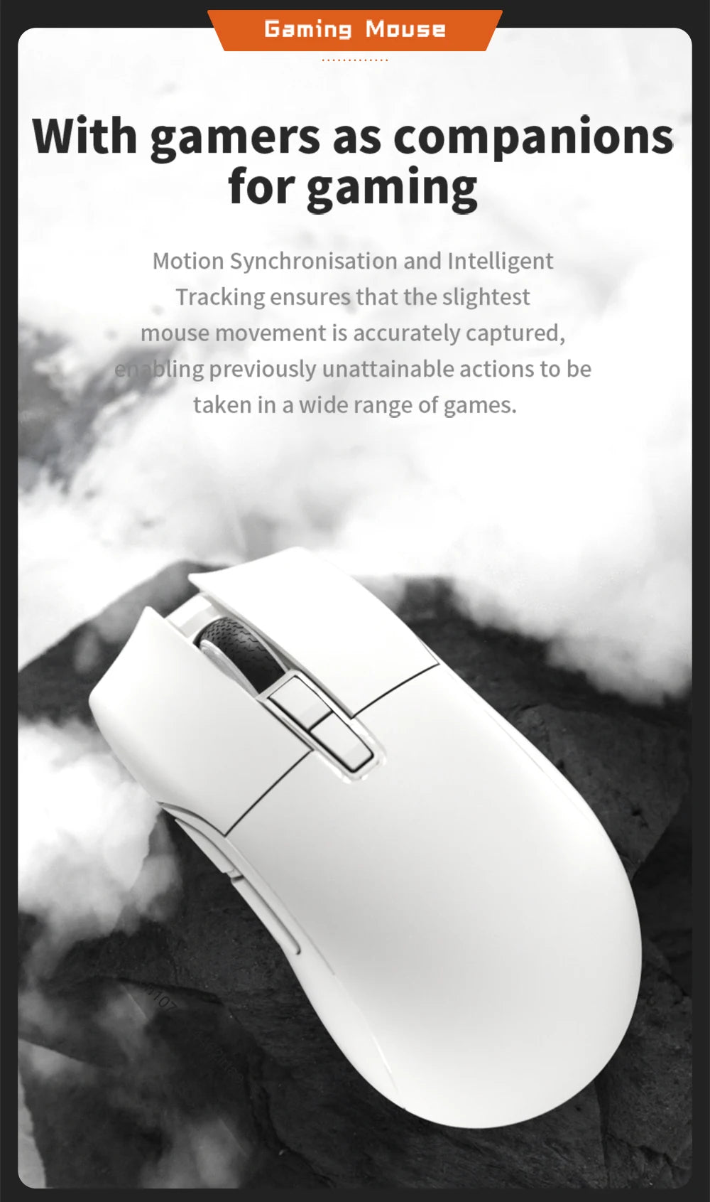 Motospeed Darmoshark N3 Pro Bluetooth Wireless Gaming Mouse Double 8K Tri-Mode Rechargeable PAW3395 64g Ergonomic Gamer Mouse
